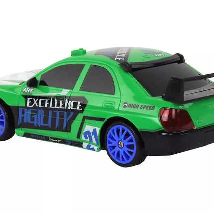Nuotoliniu būdu valdomas sportinis automobilis R/C 1:24 Žalias Su keičiamais ratais