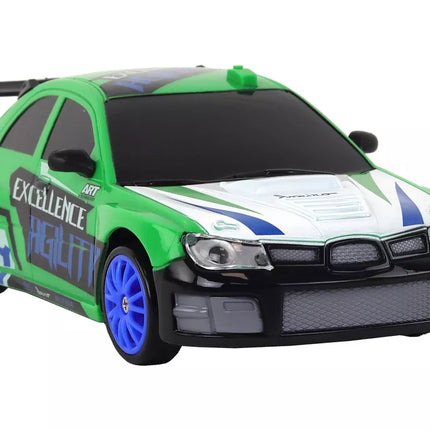 Nuotoliniu būdu valdomas sportinis automobilis R/C 1:24 Žalias Su keičiamais ratais