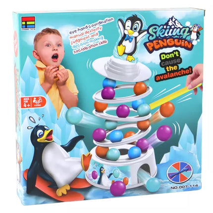 Arkadinio žaidimo „Penguin Balls“ nusileidimo bokšto kamuoliukai