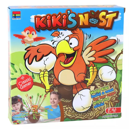 Šeimos arkadinis žaidimas – statykite vištos lizdą iš pagaliukų