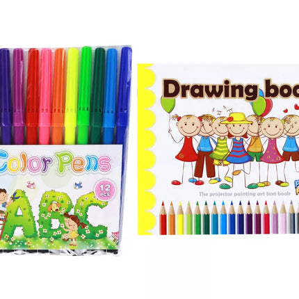 Vienaragio projektoriaus piešimo lenta-stalas, rožinė