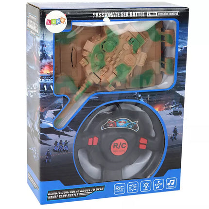 Nuotoliniu būdu valdomas R/C tankas su šviesomis, garsais ir smėliu 1:18 27MHz