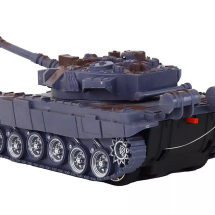 Radijo bangomis valdomas tankas su šviesomis ir garsais, karinio jūrų laivyno mėlynos spalvos, mastelis 1:18, 27MHz