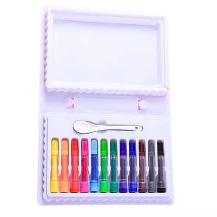 Spalvotų vandens žymeklių rinkinys lagamine, 12 vienetų