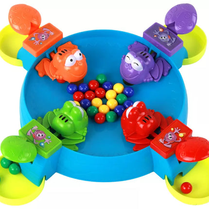 Alkūnų lenktynių žaidimas „Pajunk varles“: pamaitinkite varlę kamuoliukais