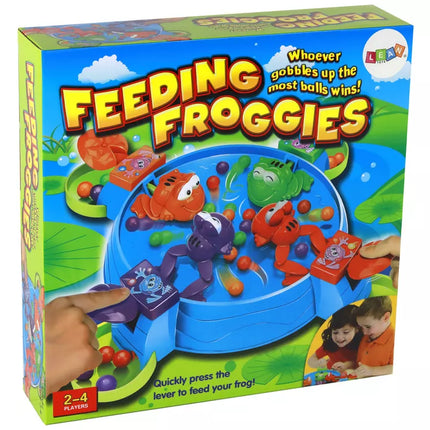 Alkūnų lenktynių žaidimas „Pajunk varles“: pamaitinkite varlę kamuoliukais