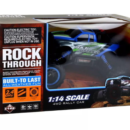 Visureigis nuotoliniu būdu valdomas RC automobilis 1:14 2.4G mėlynas