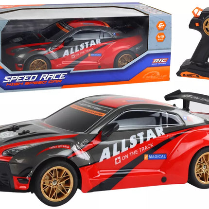 Didelis nuotoliniu būdu valdomas sportinis automobilis 1:10 raudonas