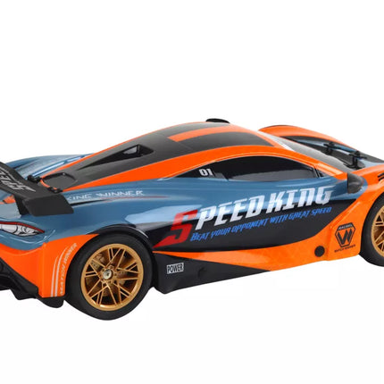 Didelis nuotoliniu būdu valdomas sportinis automobilis 1:10 oranžinis