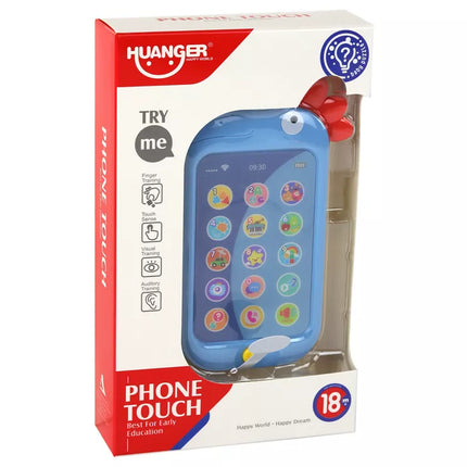 Edukacinis telefonas, skirtas mokytis anglų kalbos, vištos "Wac A Mole", mėlynas