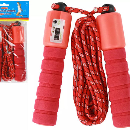 Raudona šokdynė su skaitliuku, 275 cm, reguliuojama