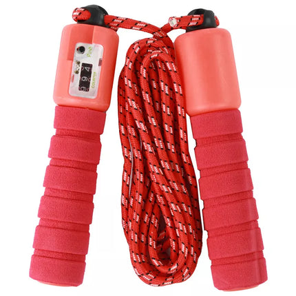 Raudona šokdynė su skaitliuku, 275 cm, reguliuojama