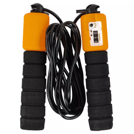 Šokdynė juoda ir oranžinė su skaitikliu 280 cm, reguliuojama, skirta fitnesui