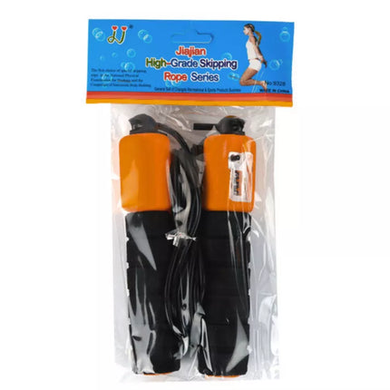 Šokdynė juoda ir oranžinė su skaitikliu 280 cm, reguliuojama, skirta fitnesui