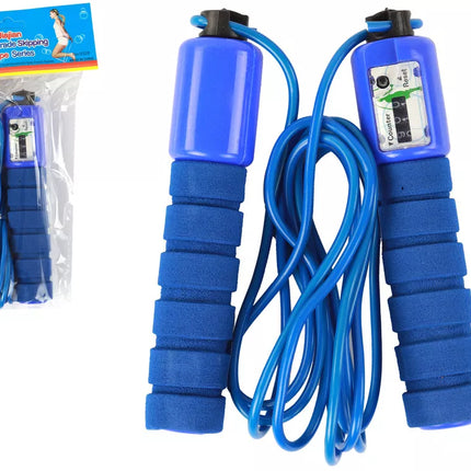 Mėlyna šokdynė su skaitikliu, 280 cm, reguliuojama