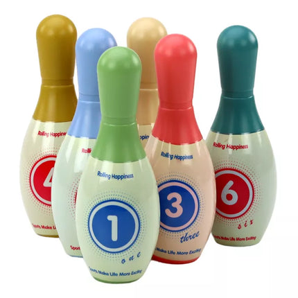 Arkadinio žaidimo 6 spalvingų boulingo kamuolių rinkinys