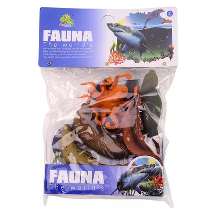 Jūrų gyvūnų figūrėlių rinkinys Ruonis Aštuonkojis 6 vnt.