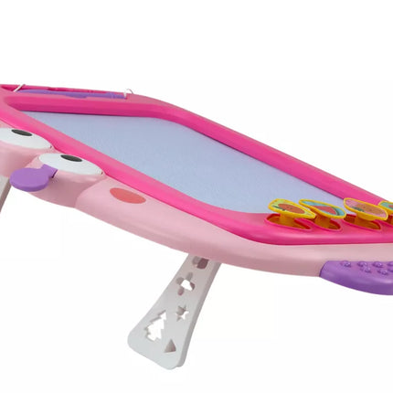 Magnetinė piešimo lenta, 4 spalvų, su aprašu, 4 antspaudai, rožinė