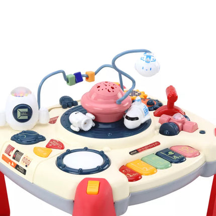 Interaktyvus edukacinis staliukas vaikams Panelinis pianinas Kosmosas Raudonas