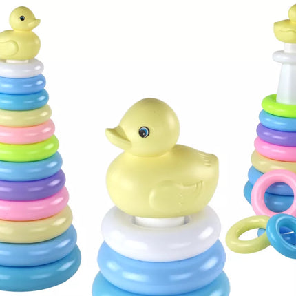 Piramidės formos antis dėlionė, 12 apskritimų, 39 cm x 17,5 cm x 17,5 cm