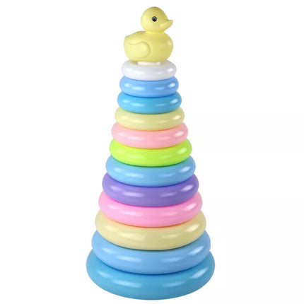 Piramidės formos antis dėlionė, 12 apskritimų, 39 cm x 17,5 cm x 17,5 cm