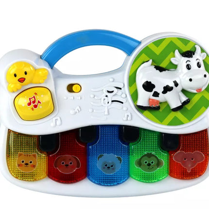 Mažas pianinas mažyliams, gyvūnai, šviesos, garsai