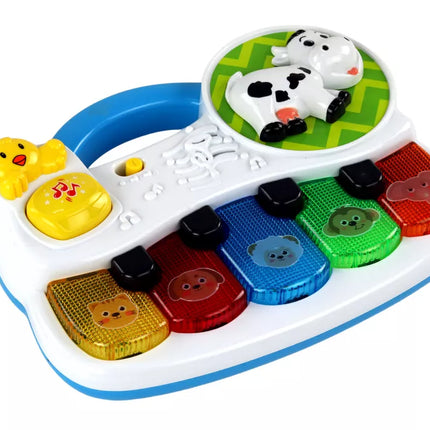 Mažas pianinas mažyliams, gyvūnai, šviesos, garsai