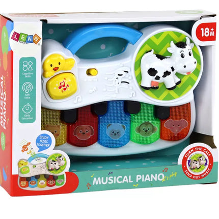 Mažas pianinas mažyliams, gyvūnai, šviesos, garsai