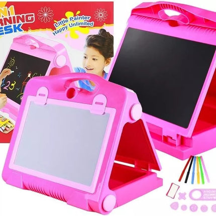 Sulankstoma 2 viename lenta - kreida ir markeriai