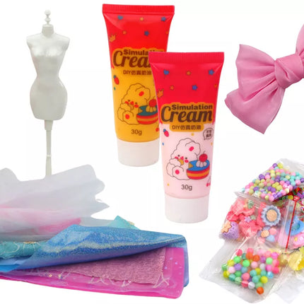 Kūrybinis grožio rinkinys dėkle skirtas kūriniams kurti. Priedai