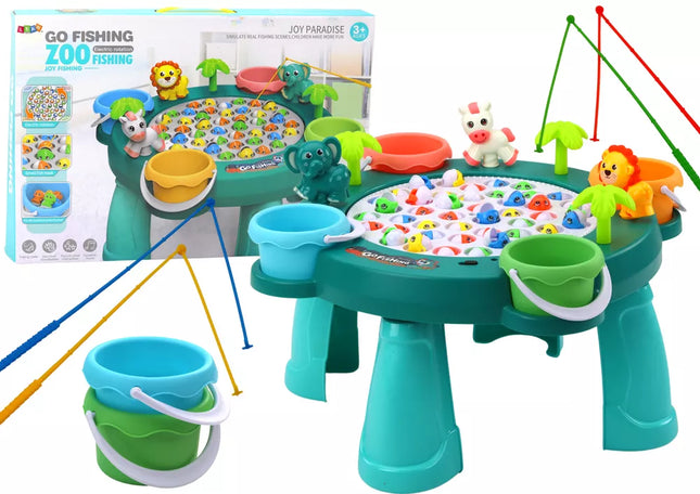 Žvejybos arkadinis žaidimas, žalias stalas