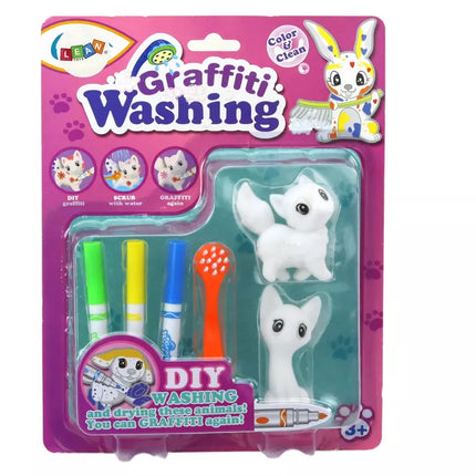 Meninis rinkinys „Pasidaryk pats“ su kačiukų figūrėlėmis, 2 žymekliai, teptukas