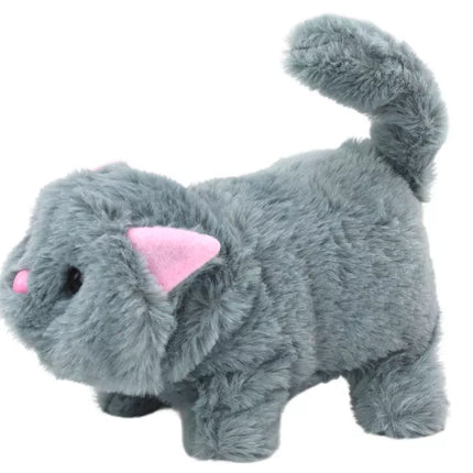 Interaktyvus pliušinis kačiukas, vaikšto ir miauksi, pilkas