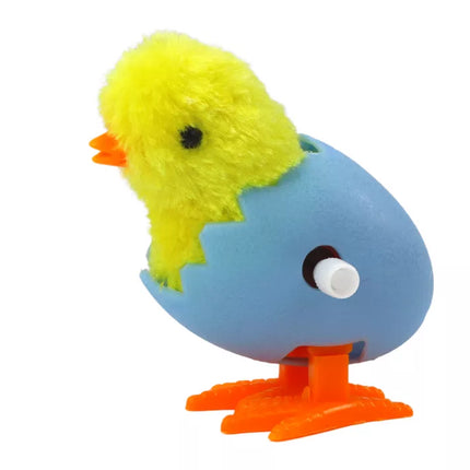 Šokinėjantis viščiukas kiaušinio lukšte užvedamas pliušinis žaislas geltonas