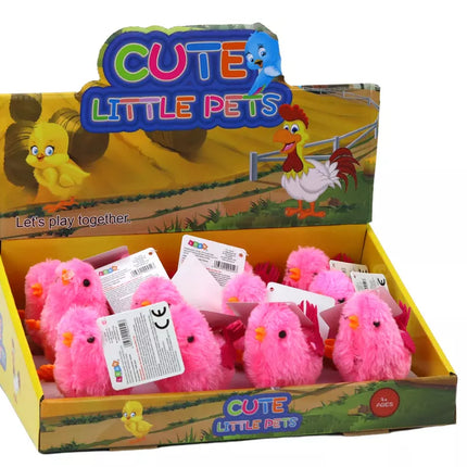 Šokantis viščiukas, užsukamas žaisliukas, rožinis