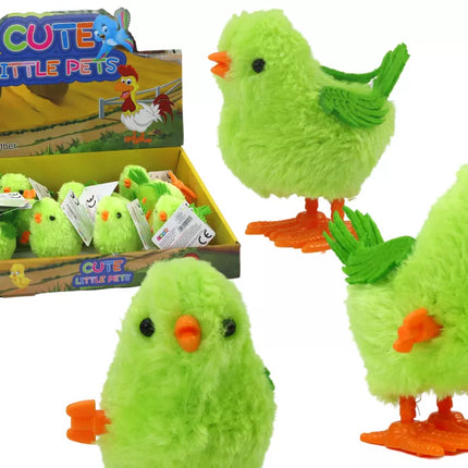 Šokantis vištienos žaislas užsukamas figūrėlė žalia