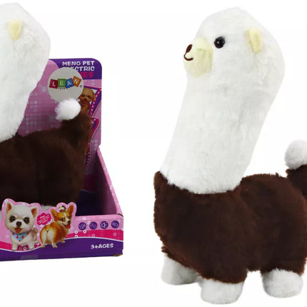 Interaktyvus bėgimo žaidimas, naminis gyvūnėlis Lama Alpaka, ruda, 23 cm