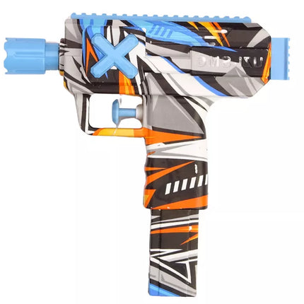 Mažas grafiti vandens šautuvas, mėlynas ir oranžinis