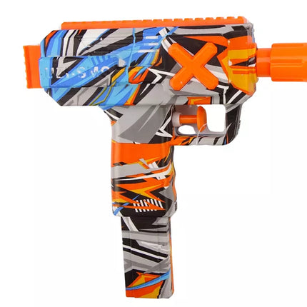 Mažas grafiti vandens šautuvas, mėlynas ir oranžinis