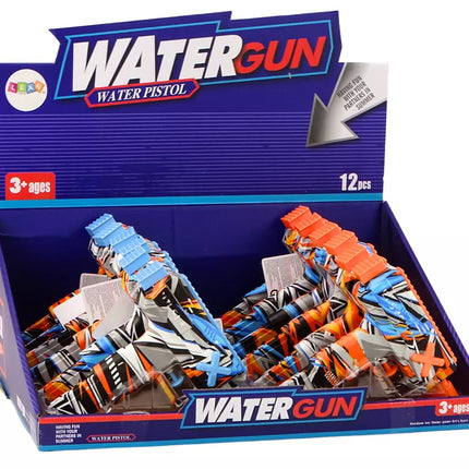 Mažas grafiti vandens šautuvas, mėlynas ir oranžinis