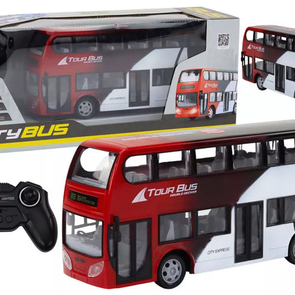 Dviaukštis autobusas su RC nuotoliniu valdymu ir šviesomis