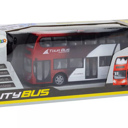 Dviaukštis autobusas su RC nuotoliniu valdymu ir šviesomis