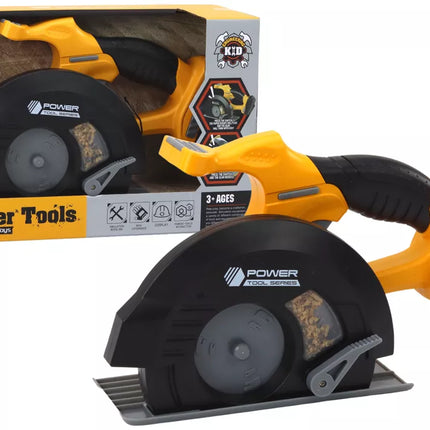 Žaislinis diskinis pjūklas, geltonas, su garsais