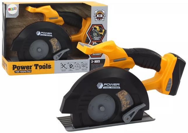 Žaislinis diskinis pjūklas, geltonas, su garsais