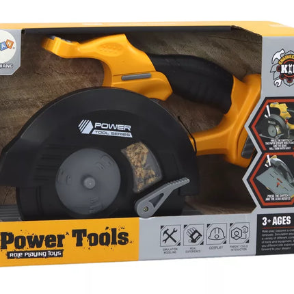 Žaislinis diskinis pjūklas, geltonas, su garsais