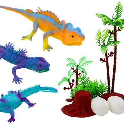 Figūrėlių rinkinys Driežai ropliai Spalvingi 8 vienetai