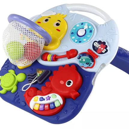 Edukacinis staliukas 2in1 Jūros gyvūnų krepšinio kamuoliai 32cm x 25.5cm x 23cm