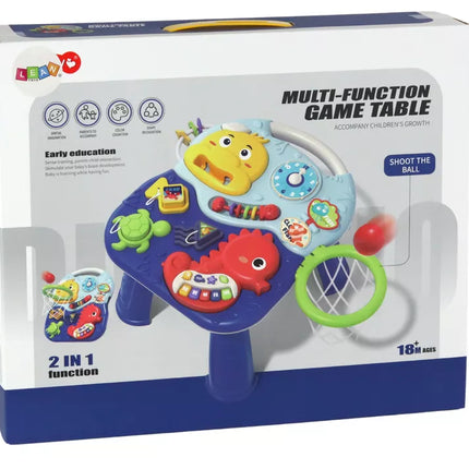 Edukacinis staliukas 2in1 Jūros gyvūnų krepšinio kamuoliai 32cm x 25.5cm x 23cm