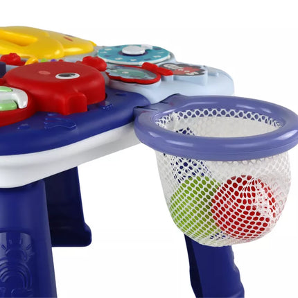 Edukacinis staliukas 2in1 Jūros gyvūnų krepšinio kamuoliai 32cm x 25.5cm x 23cm