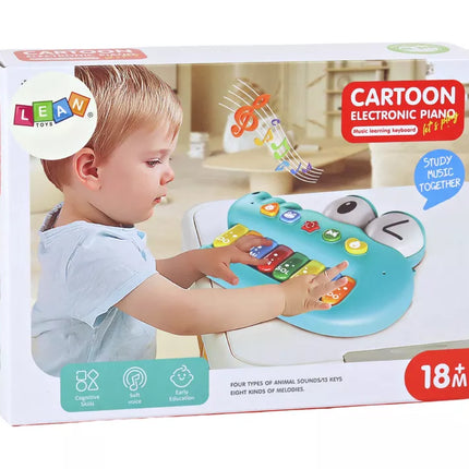 Edukacinis muzikinis pianinas-vargonai, žalias krokodilas, šviesos garsai